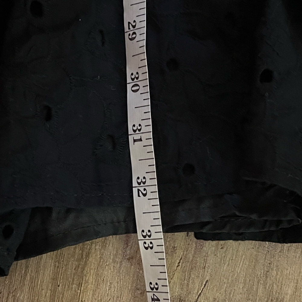 &Merci, Adorable,Completely Lined Black Eyelet Puff Sleeve Cotton Dress,Size S - Picture 11 of 12